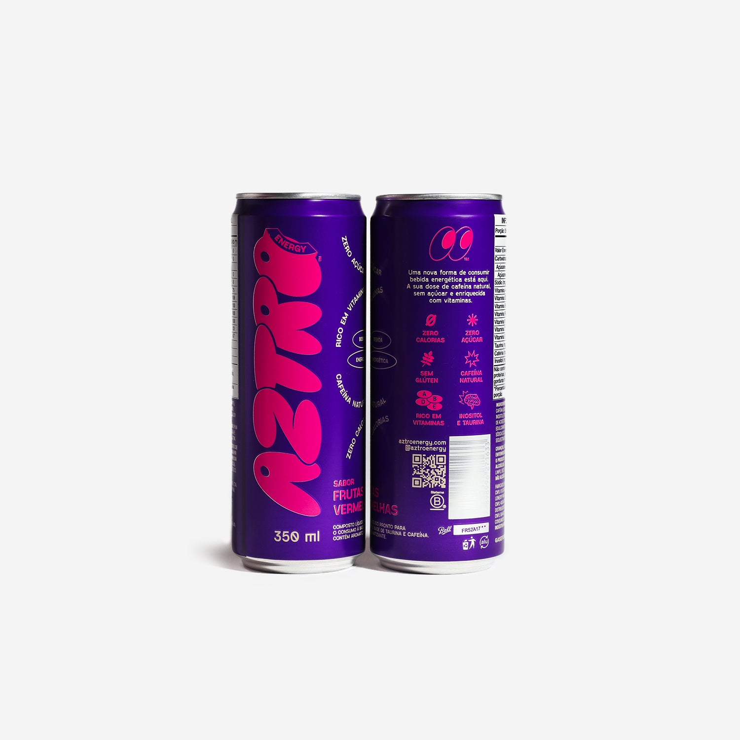 Bebida Energética Aztro Frutas Vermelhas Lata 350 ML 6 Pack (R$8,99 por lata)