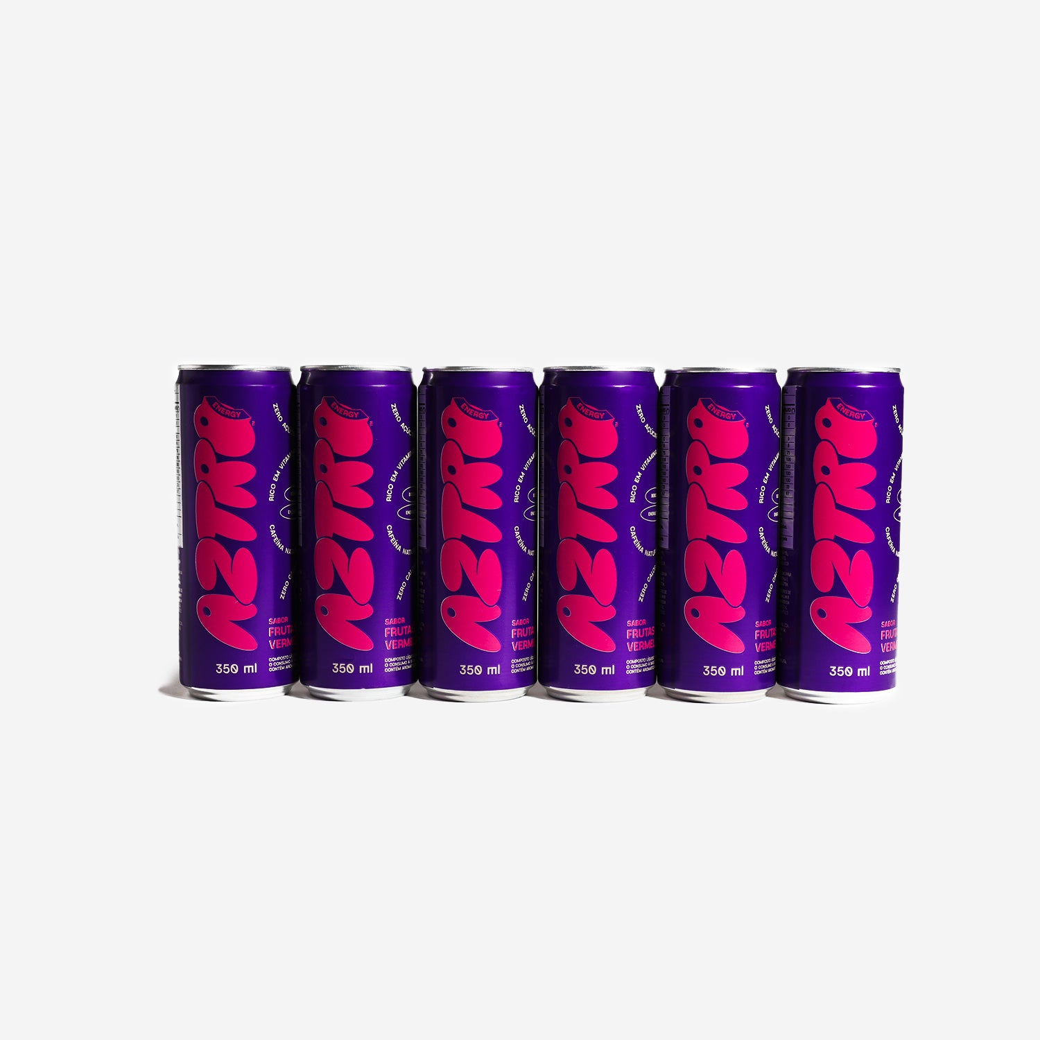 Bebida Energética Aztro Frutas Vermelhas Lata 350 ML 6 Pack (R$8,99 por lata)