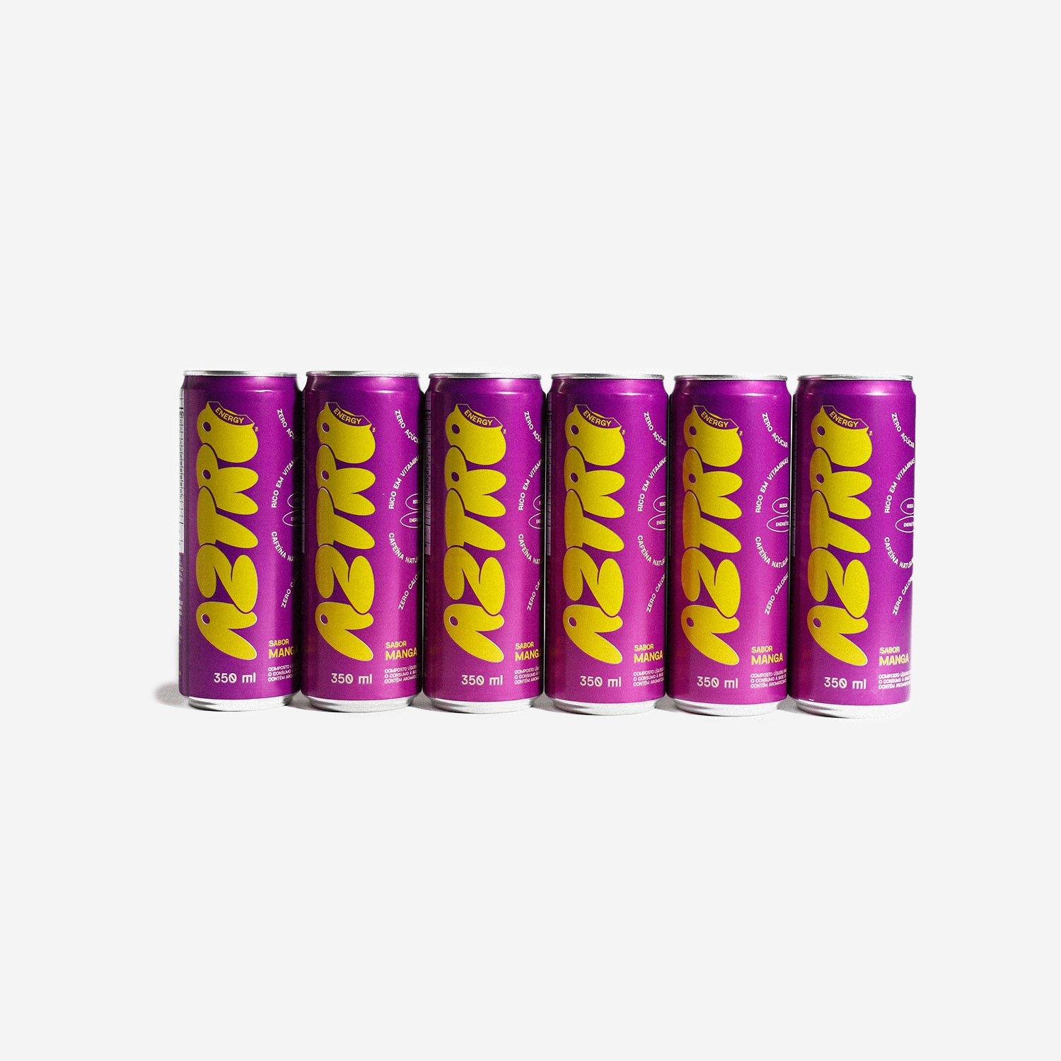 Bebida Energética Aztro Manga Lata 350 ML 6 Pack (R$8,99 por lata)